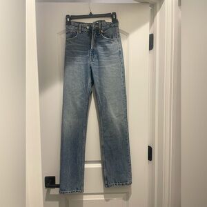 Zara Straight Leg Medium Wash Jeans
